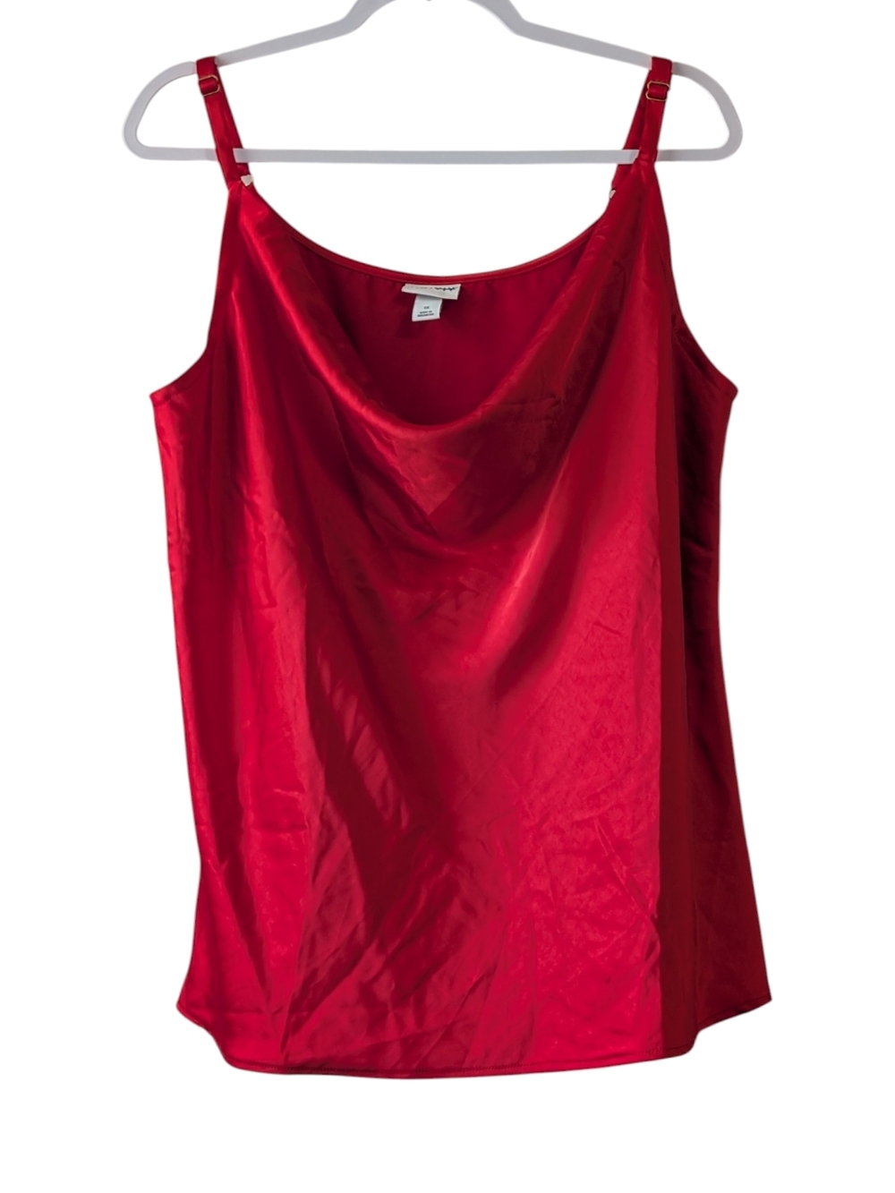AVA & VIV WOMEN'S RED COWL-NECK CAMISOLE WITH ADJUSTABLE STRAPS SIZE 1X